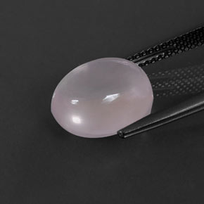 Quarzo rosa naturale rosa da 5,59 ct, taglio ovale, trasparente