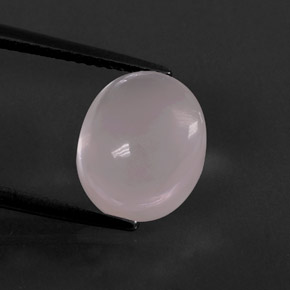 Quarzo rosa naturale rosa da 5,98 ct, taglio ovale, trasparente