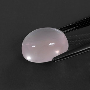 Quarzo rosa naturale rosa da 5,98 ct, taglio ovale, trasparente