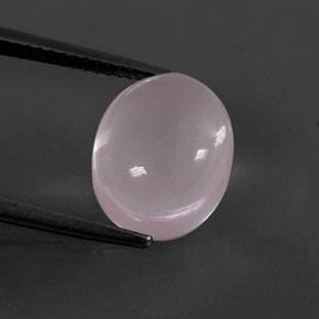 Quarzo rosa naturale rosa da 5,89 ct, taglio ovale, trasparente