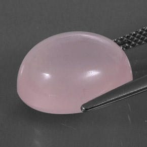 Quarzo rosa naturale rosa da 10,34 ct, trasparente, trasparente/traslucido