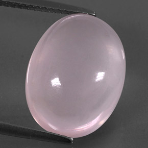 Quarzo rosa naturale rosa da 9,31 ct, taglio ovale, trasparente