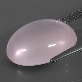 Quarzo rosa naturale rosa da 9,31 ct, taglio ovale, trasparente