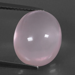 Quarzo rosa naturale rosa da 10,34 ct, taglio ovale, trasparente