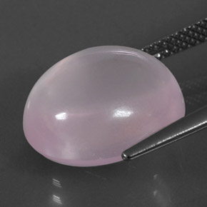 Quarzo rosa naturale rosa da 10,34 ct, taglio ovale, trasparente