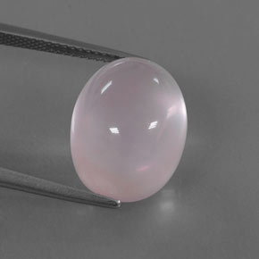 Quarzo rosa naturale rosa da 13,97 ct, taglio ovale, trasparente