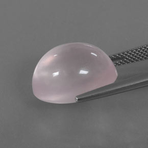 Quarzo rosa naturale rosa da 13,97 ct, taglio ovale, trasparente