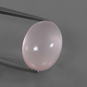 Quarzo rosa naturale rosa da 13,46 ct, taglio ovale, trasparente