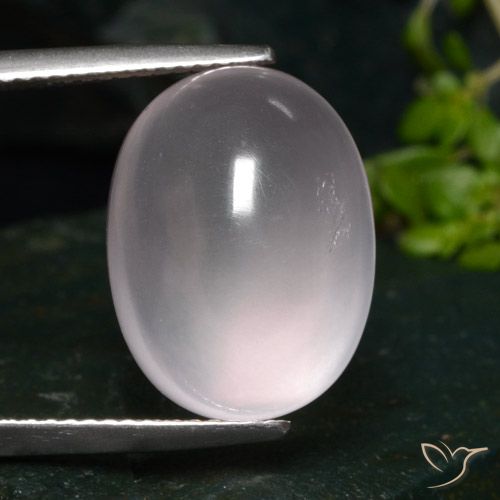 Quarzo rosa naturale rosa da 14,77 ct, taglio ovale, traslucido