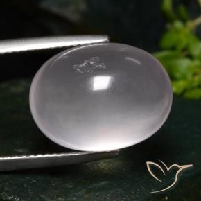 Quarzo rosa naturale rosa da 14,77 ct, taglio ovale, traslucido
