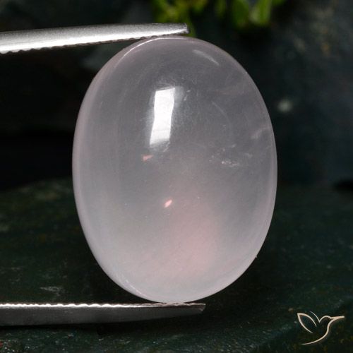 26.04ct Naturale Rosa molto chiaro Quarzo rosa, Ovale, Traslucido