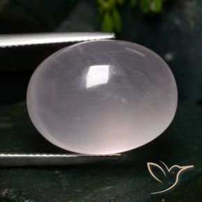Quarzo rosa Rosa molto chiaro naturale da 26.04 ct, Ovale, Traslucido