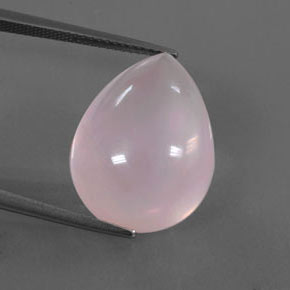 Quarzo rosa naturale rosa da 17,53 ct, taglio a pera, trasparente