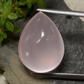 Quarzo rosa naturale rosa da 23,27 ct, taglio a pera, trasparente