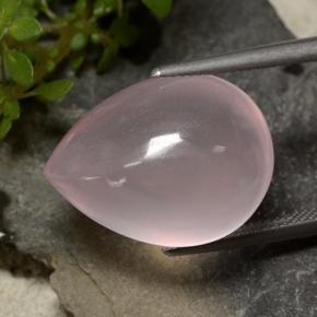 Quarzo rosa naturale rosa da 23,27 ct, taglio a pera, trasparente