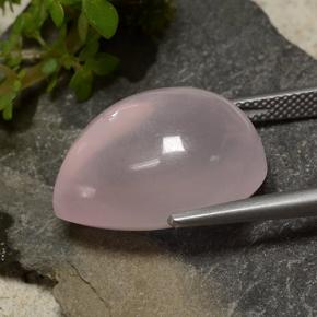 Quarzo rosa naturale rosa da 23,27 ct, taglio a pera, trasparente