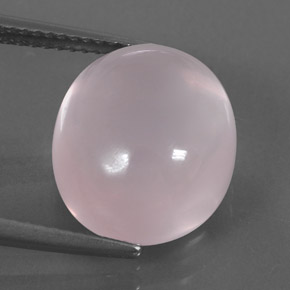 Quarzo rosa naturale rosa da 10,40 ct, taglio ovale, trasparente