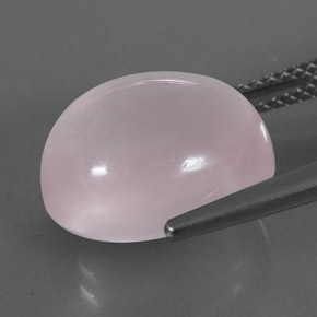 Quarzo rosa naturale rosa da 10,40 ct, taglio ovale, trasparente