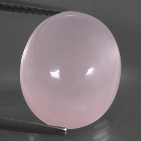 Quarzo rosa naturale rosa da 11,75 ct, taglio ovale, trasparente