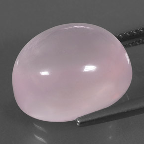 Quarzo rosa naturale rosa da 11,75 ct, taglio ovale, trasparente