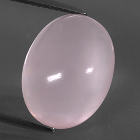 Quarzo rosa naturale rosa da 9,91 ct, taglio ovale, trasparente
