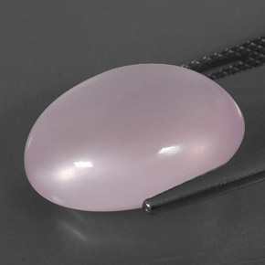 Quarzo rosa naturale rosa da 9,91 ct, taglio ovale, trasparente