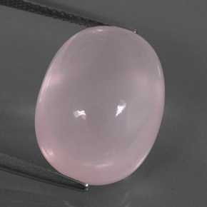 Quarzo rosa naturale rosa da 12,07 ct, taglio ovale, trasparente