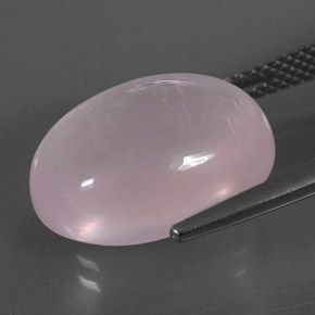 Quarzo rosa naturale rosa da 12,07 ct, taglio ovale, trasparente