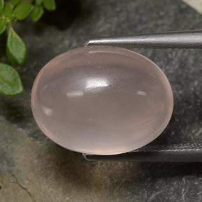 Quarzo rosa naturale rosa da 13,32 ct, taglio ovale, trasparente