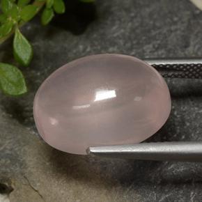 Quarzo rosa naturale rosa da 13,32 ct, taglio ovale, trasparente