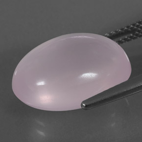 Quarzo rosa naturale rosa da 11,02 ct, taglio ovale, trasparente