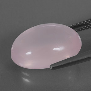 Quarzo rosa naturale rosa da 11,36 ct, taglio ovale, trasparente