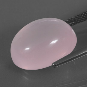 Quarzo rosa naturale rosa da 13,08 ct, taglio ovale, trasparente