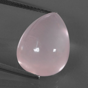Quarzo rosa naturale rosa da 11,22 ct, taglio a pera, trasparente