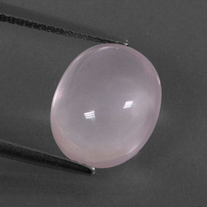Quarzo rosa naturale rosa da 5,12 ct, taglio ovale, trasparente