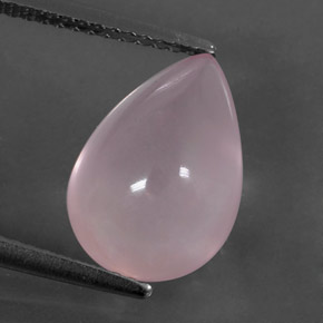 Quarzo rosa naturale rosa da 5,27 ct, taglio a pera, trasparente