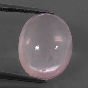 Quarzo rosa naturale rosa da 10,34 ct, taglio ovale, trasparente