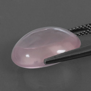 Quarzo rosa naturale rosa da 10,34 ct, taglio ovale, trasparente