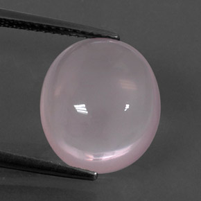 Quarzo rosa naturale rosa da 7,12 ct, taglio ovale, trasparente