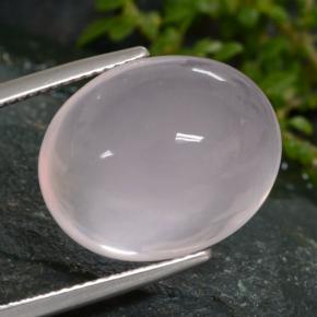 Quarzo rosa naturale rosa da 16,25 ct, taglio ovale, traslucido