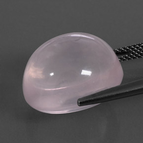 Quarzo rosa naturale rosa da 19,38 ct, taglio ovale, trasparente