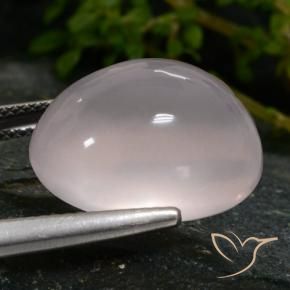 Quarzo rosa Rosa Molto Chiaro naturale da 15.67 ct, Ovale, Traslucido