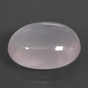 Quarzo rosa naturale rosa da 17,53 ct, taglio ovale, trasparente