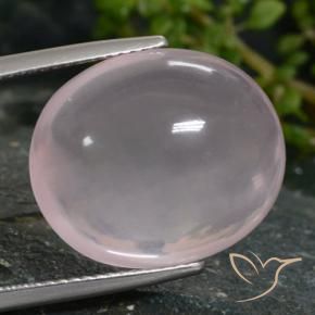 Quarzo rosa Rosa chiaro naturale da 16.28 ct, Ovale, Traslucido