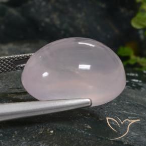 Quarzo rosa Rosa molto chiaro naturale da 20.14 ct, Ovale, Traslucido