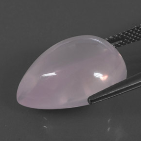 Quarzo rosa naturale rosa da 15,41 ct, taglio a pera, trasparente