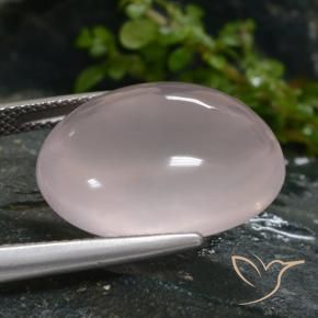 Quarzo rosa Rosa Molto Chiaro naturale da 19.36 ct, Ovale, Traslucido