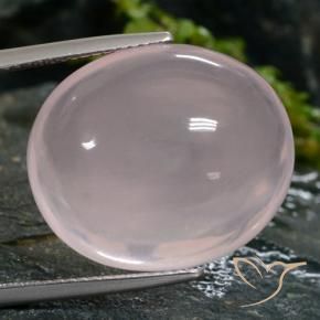 Quarzo rosa Rosa chiaro naturale da 26.44 ct, Ovale, Traslucido