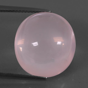 Quarzo rosa naturale rosa da 17,96 ct, taglio ovale, trasparente