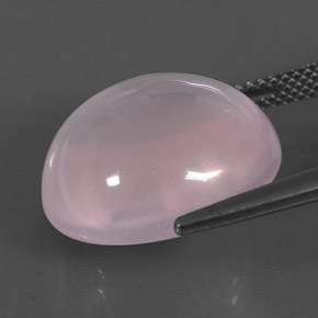 Quarzo rosa naturale rosa da 17,96 ct, taglio ovale, trasparente